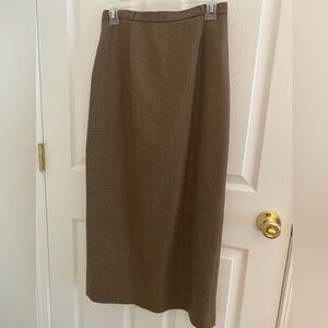 Y2K Vintage Rafaella Houndstooth Lined Wool Woolmark Maxi Pencil Skirt size 8
